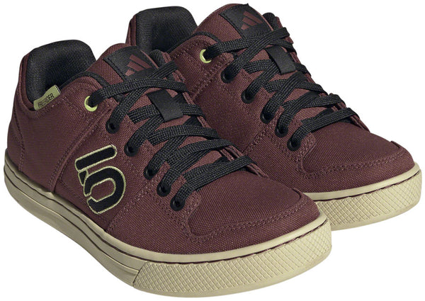 Five Ten Freerider Canvas Flat Shoes - Women's Quiet Crimson/Core Pulse Lime 10