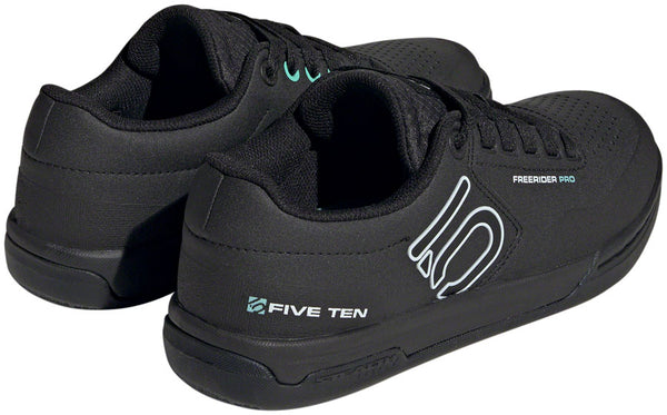 Five Ten Freerider Pro Flat Shoes - Women's Core BLK/Crystal White/Acid Mint 5.5