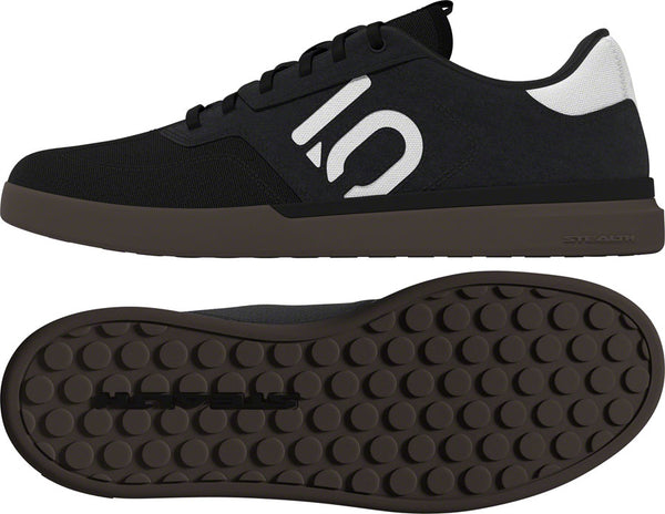 Five Ten Sleuth Canvas Flat Shoes - Men's Core BLK/Core BLK/FTWR White 10