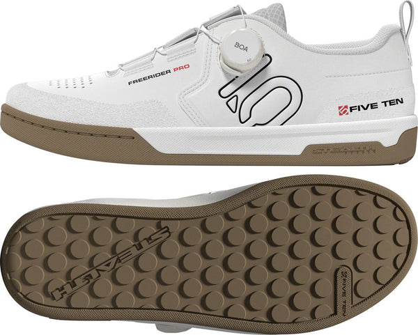 Five Ten Freerider Pro BOA Flat Shoes - Men's FTWR White/Core Black/Red 6.5