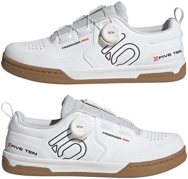 Five Ten Freerider Pro BOA Flat Shoes - Men's FTWR White/Core Black/Red 15