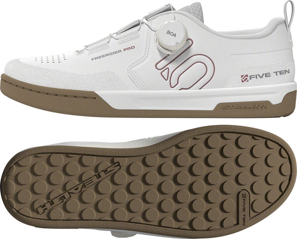 Five Ten Freerider Pro BOA Flat Shoes - Women's  FTWR White/Warm Clay/Gray Three 10.5