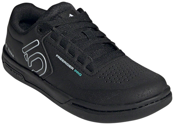 Five Ten Freerider Pro Flat Shoes - Womens Core BLK / Crystal White / Acid Mint 10.5