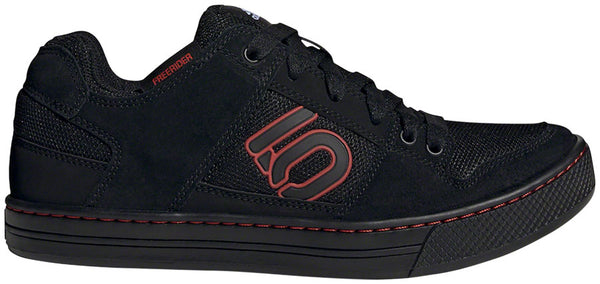 Five Ten Freerider Flat Shoes - Men's Core Black / Core Black  / Red 12