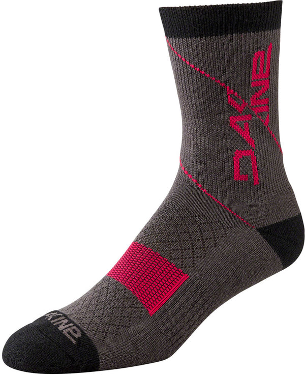 Dakine Berm Crew Socks - Gray/Red Medium/Large