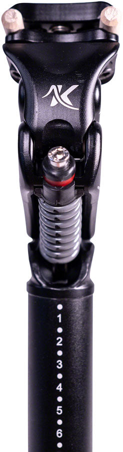 Cirrus Kinekt Suspension Seatpost - Aluminum 31.6 420mm LR- 80-180lb Rider BLK