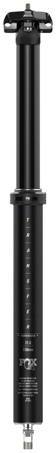 FOX Transfer Performance Elite Dropper Seatpost - 30.9 mm 150 mm Internal Routing Anodized BLK