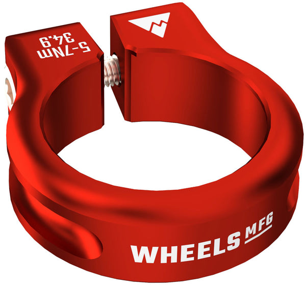 Wheels Manufacturing Seatpost Clamp - 34.9mm Bolt-On Red