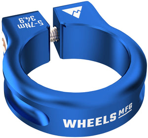 Wheels Manufacturing Seatpost Clamp - 34.9mm Bolt-On Blue