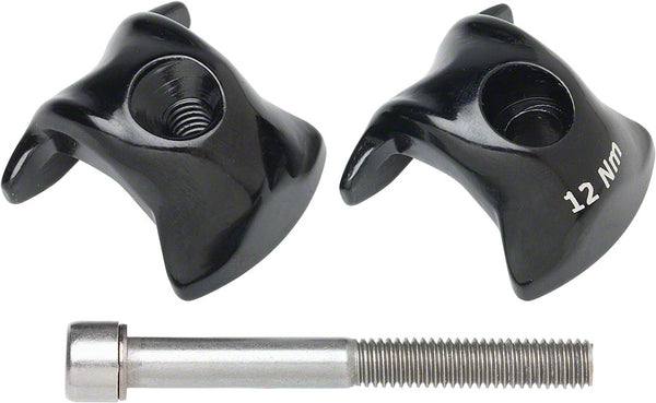 Ritchey WCS 1-Bolt Seatpost Saddle Rail Clamp - Outer Plates For Carbon Posts 7 x 7mm Rails BLK