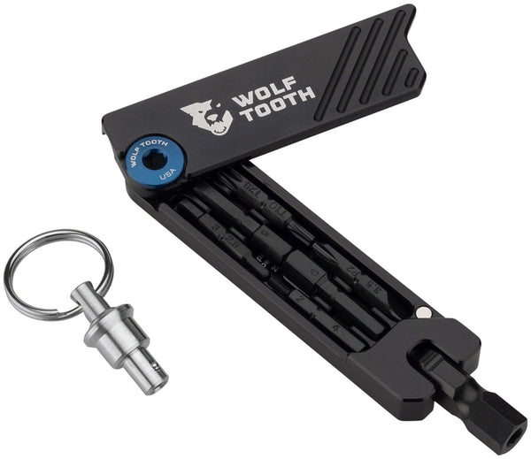Wolf Tooth Components 6-Bit Hex Wrench Multi-Tool w/ Key Ring Blue