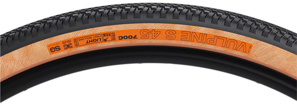 WTB Vulpine S Tire - 700 x 45 TCS Tubeless Folding BLK/Tan Light/Fast Rolling Dual DNA SG