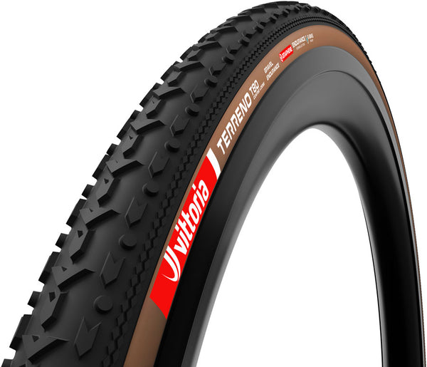 Vittoria Terreno T80 Coarse Loose Tire - 700 x 45 Tubeless Folding BLK/Brown Gravel Endurance Graphene G2.0