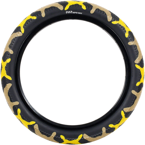 Cult X Vans Tire - 20 x 2.4 Clincher Wire Yellow Camo/Black