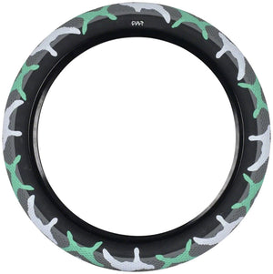 Cult X Vans Tire - 26 x 2.1 Clincher Wire Teal Camo/Black