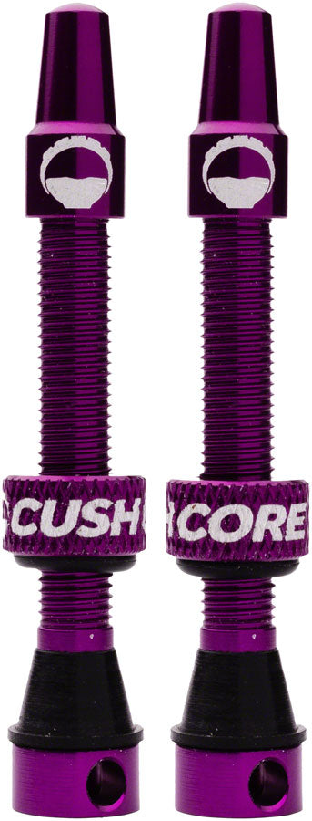 CushCore Tubeless Presta Valve Set - 55mm Purple