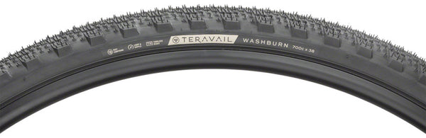 Teravail Washburn Tire - 700 x 38 Tubeless Folding Black Light and Supple