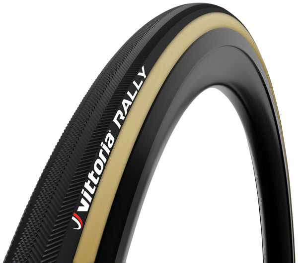 Vittoria Rally Tire - 700 x 25 Tubular Folding Black/Tan