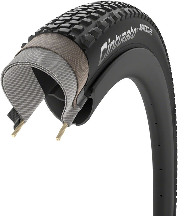 Pirelli Cinturato Adventure Gravel Tire 700x50C Folding Tubeless Ready PROCompound Gravel ProWALL Gravel 60TPI Black