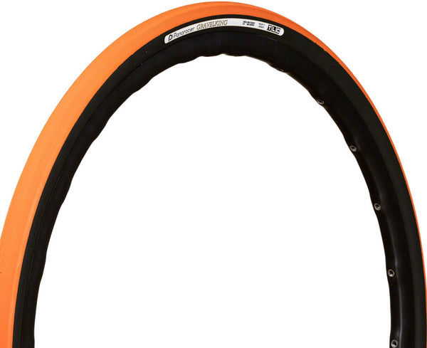 Panaracer GravelKing Slick Tire - 700 x 32 Tubeless Folding Sunset Orange/BLK