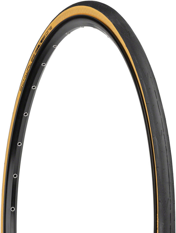 Schwalbe One Tire - 700 x 25 Clincher Folding BLK/Tan Performance Line RaceGuard Addix