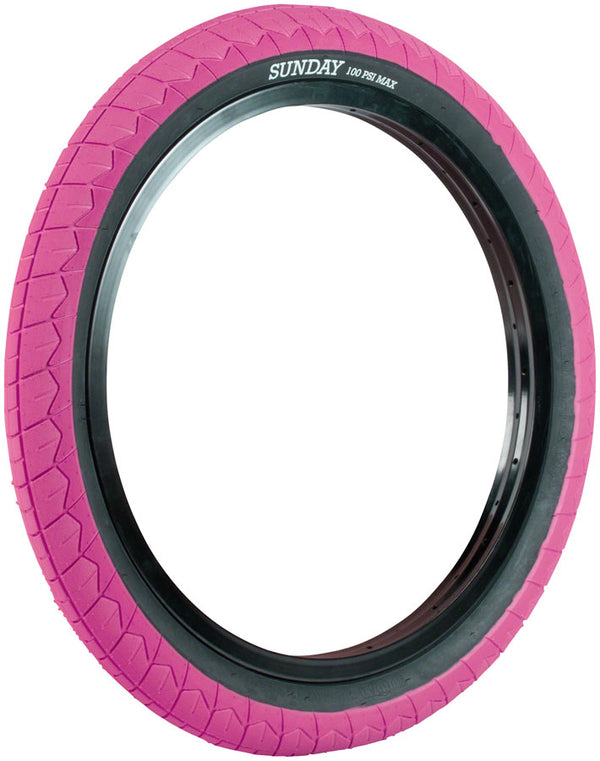 Sunday Current V2 Tire - 20 x 2.4 Hot Pink/Blk