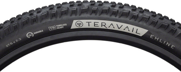 Teravail Ehline Tire - 27.5 x 2.3 Tubeless Folding BLK Durable Fast Compound