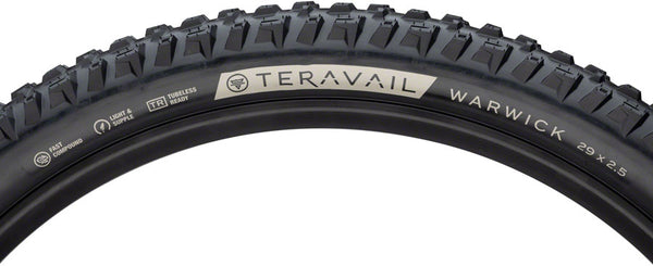 Teravail Warwick Tire - 29 x 2.5 Tubeless Folding BLK Durable Grip Compound