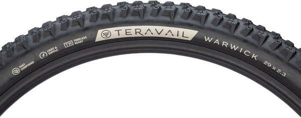 Teravail Warwick Tire - 29 x 2.3 Tubeless Folding Black Durable Grip Compund