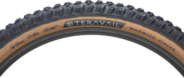 Teravail Warwick Tire - 27.5 x 2.5 Tubeless Folding Tan Light Supple Fast Compound