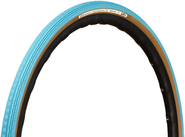 Panaracer GravelKing SS Tire - 700 x 43 Tubeless Folding Turquoise/Brown