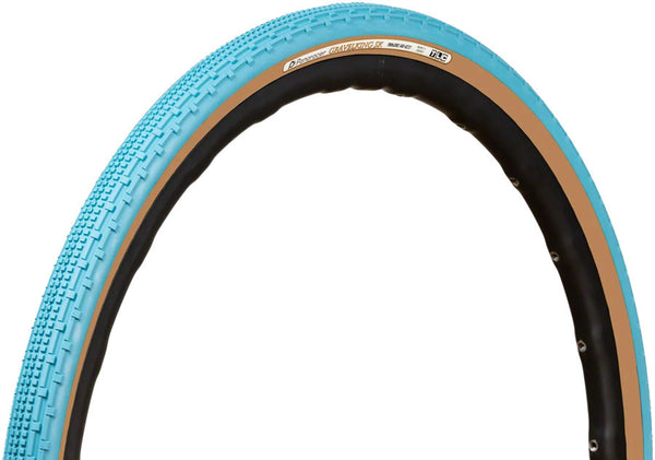 Panaracer GravelKing SK Tire - 700 x 38 Tubeless Folding Turquoise/Brown