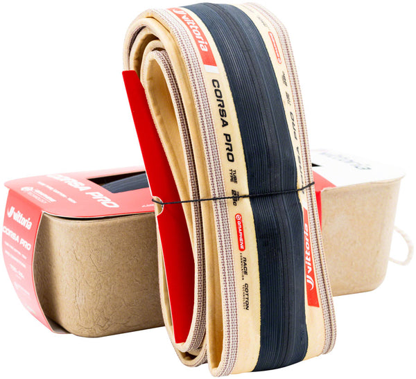 Vittoria Corsa Pro Tire - 700 x 30 Clincher Folding BLK/Tan Graphene + Silica G2.0