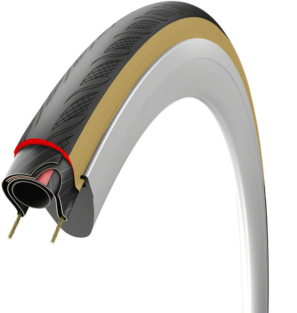 Vittoria Rubino V Tire - 700 x 32 Clincher Folding BLK/Tan 1C Graphene + Silica G2.0