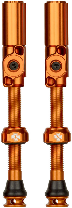 Muc-Off Big Bore Hyrid Tubeless Valve Stems - Large 45mm Orange