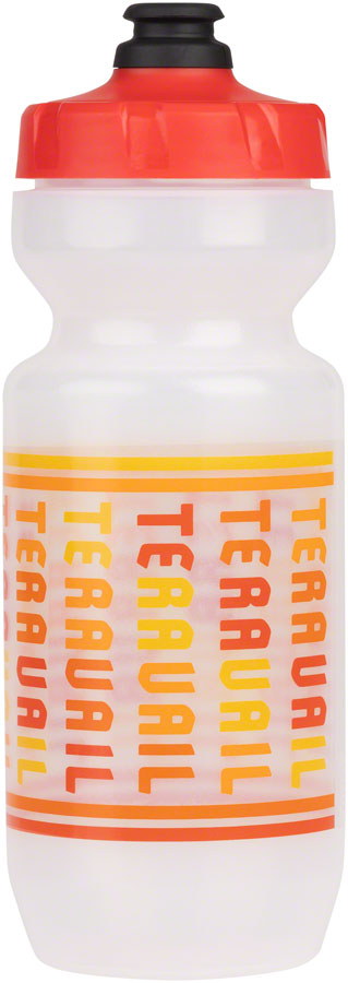 Teravail Scroll Water Bottle - Clear/Red 22oz