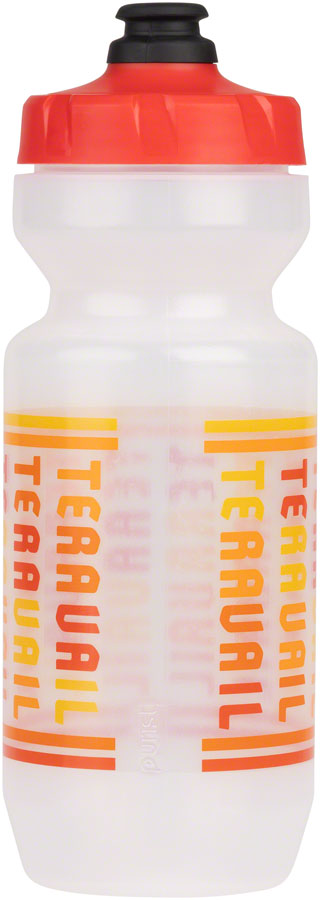 Teravail Scroll Water Bottle - Clear/Red 22oz