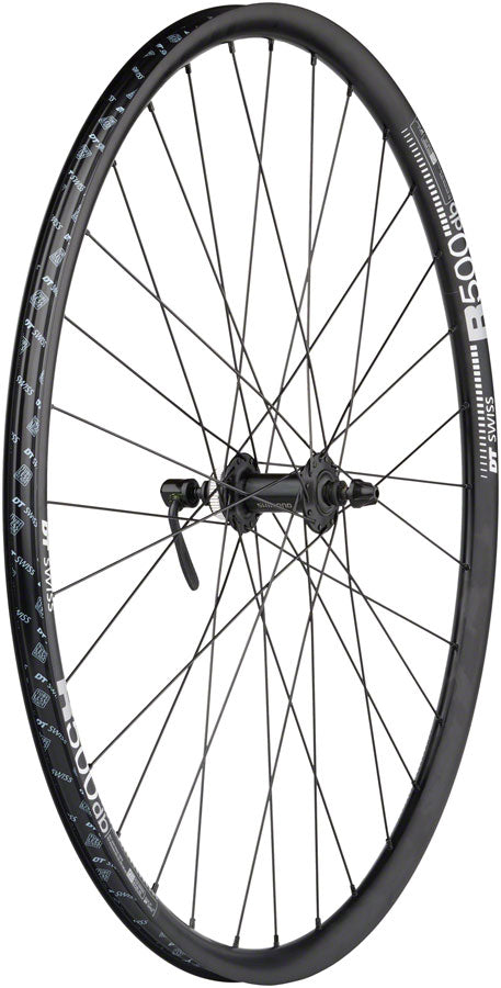 Quality Wheels Shimano / DT R500 Disc Wheelset - 700 QR x 100/135mm Center-Lock HG 11 MTN BLK 32H