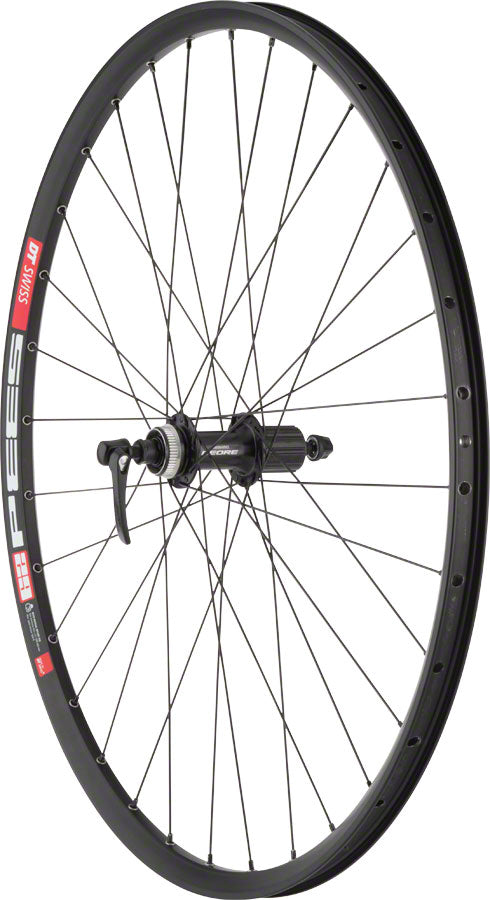 Quality Wheels Deore FH-QC300/DT E593 Rear Wheel - 29" QR x 135mm Center-Lock HG 11 BLK 32H