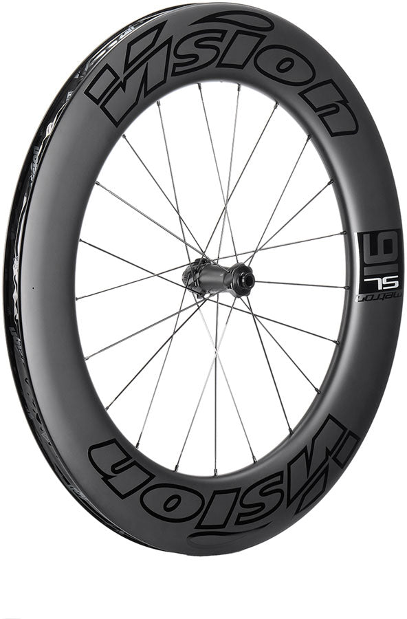 Vision Metron 91 TL Front Wheel Tubeless 700c 21H Spoke Count Disc Brake Center Lock Rotor Mount – BLK