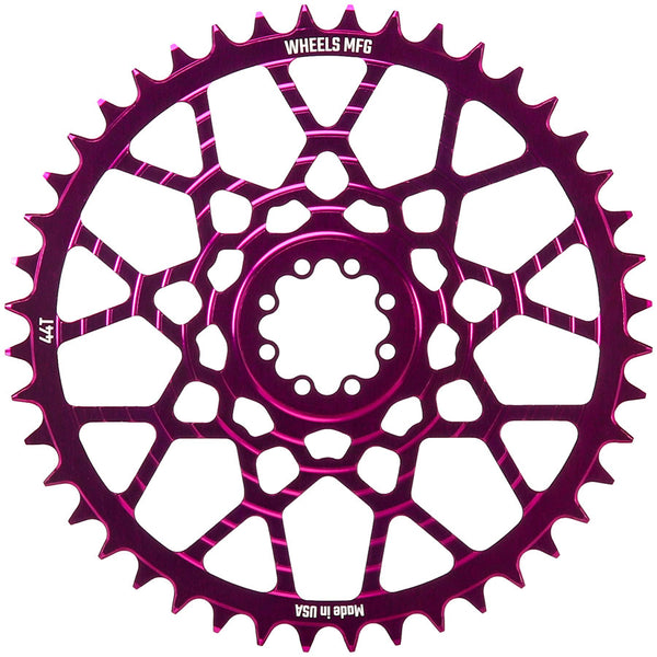 Wheels Manufacturing Gravel Direct Mount Chainring - 44t SRAM 8-Bolt Direct Mount 6.5mm Inboard Offset T-Type Chain Compatible Teal