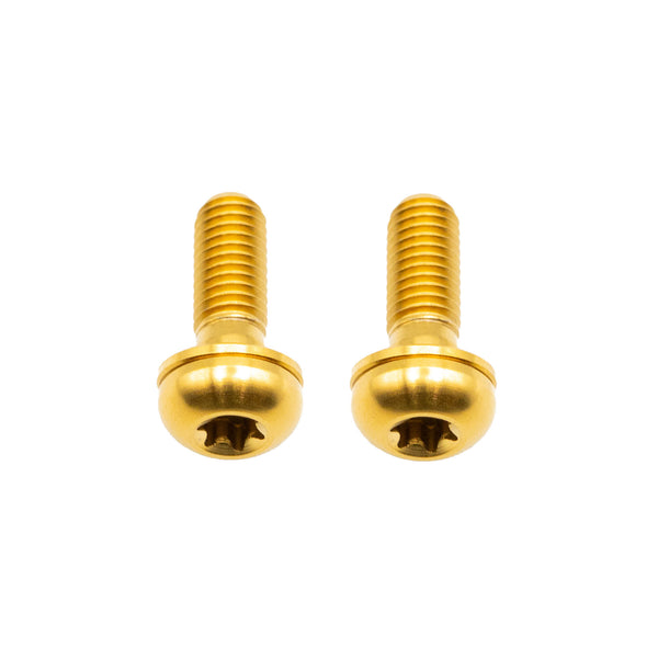 Better Bolts Titanium Flat Mount Bolt Kit 15mm Gold 2/Count