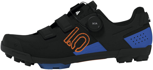 Five Ten Kestrel BOA Mountain Clipless Shoes - Men's Core BLK/Pure Orange/Ray Blue 8