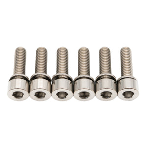 Better Bolts Industry Nine Ti Stem Bolt Kit Silver 6/Count