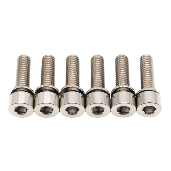 Better Bolts Industry Nine Ti Stem Bolt Kit Silver 6/Count