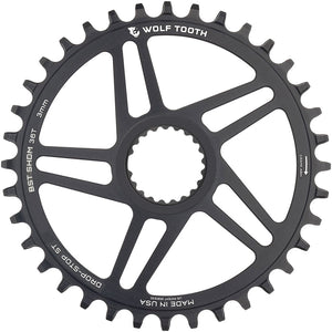 Wolf Tooth Direct Mount Chainring - 36t Shimano DM For Boost Cranks 3mm Offset Drop-Stop ST Requires 12-Speed HG+ Chain BLK