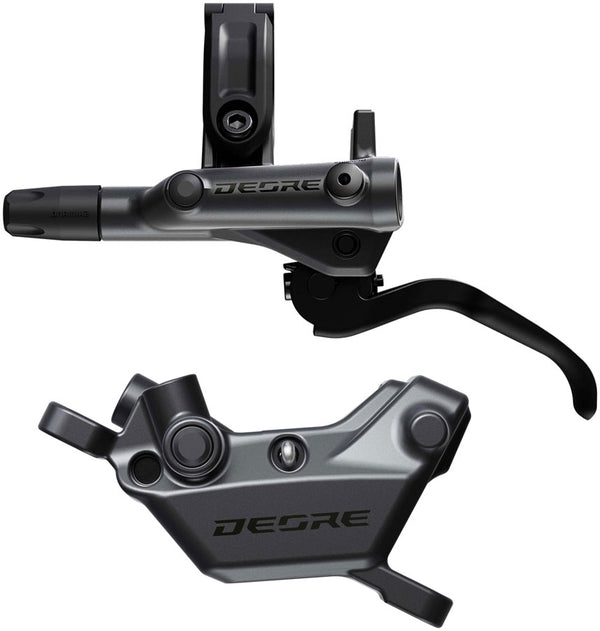 Shimano Deore BR-M6220 Disc Brake BL-M6200 Lever - Left/Front Post Mount 4-Piston Caliper SM-BH90-SS Hose Metal Pads Gray/BLK