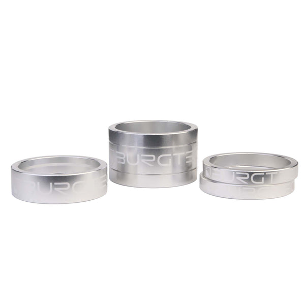 Burgtec Headset Spacer Kit Rhodium Silver 4/Count