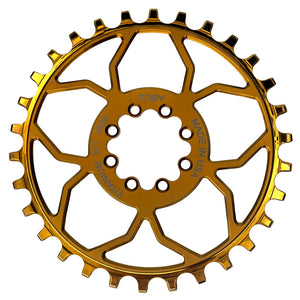 5Dev Titanium 8-Bolt Chainring 3mm Offset 30T Bronze