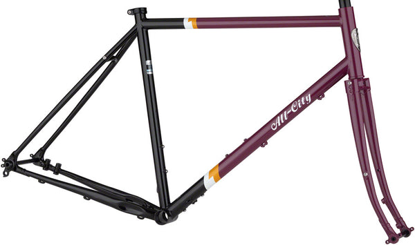 All-City Gorilla Monsoon Frameset - 650b Steel Charred Berry 49cm